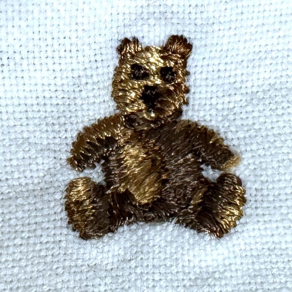 Baby Gap Preppy Oxford Boys White Button Down Shirt Bear Toddler Sz 4 Years - Picture 5 of 9